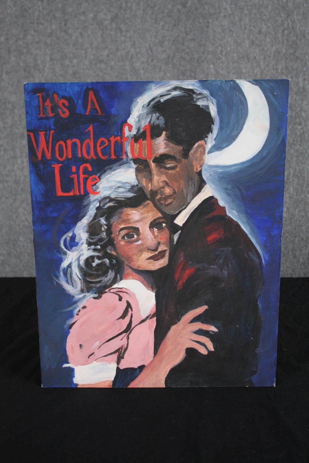 Gouache on board 'It's a Wonderful Life'. H.45 W.35cm. - Image 2 of 3