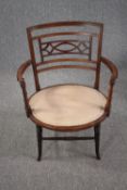 Armchair, Edwardian mahogany.