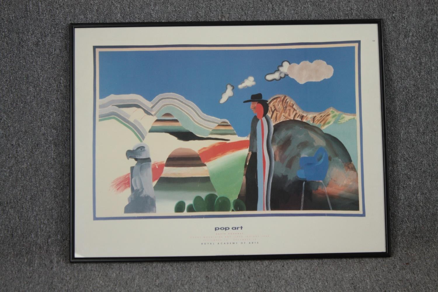 David Hockney. A poster printed by the Royal Academy for their Pop Art show which ran from Sep-Dec - Image 2 of 4