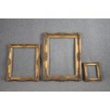 Three gilt frames. H.72 W.69cm. (largest)