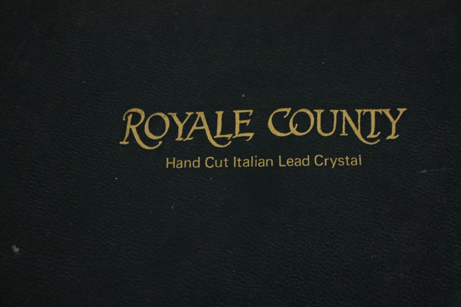 Royal County, six hand cut crystal lead glasses. Boxed. H.37 W.28cm. (box) - Image 4 of 4