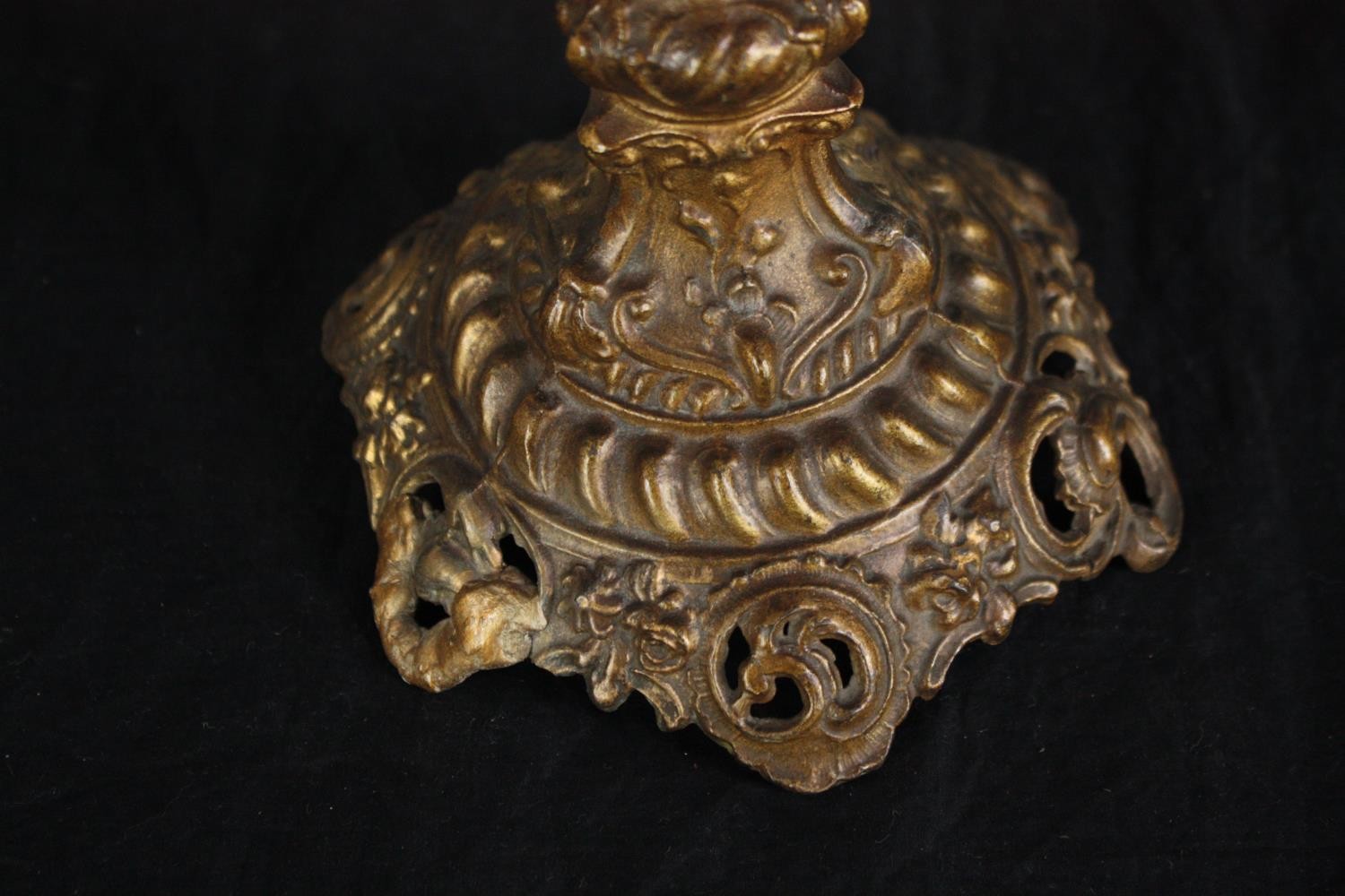 Two brass and porcelain ewers. Sealed and intended for decorative purposes only. H.50cm. (largest) - Image 5 of 7