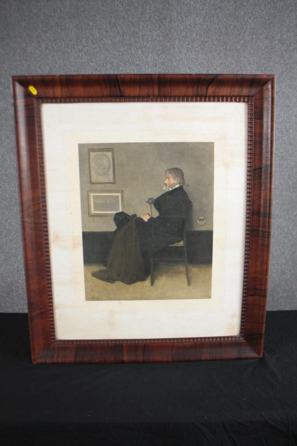 A print of Whistler's portrait of the Scottish writer and art historian Thomas Carlyle. Framed and - Image 2 of 3