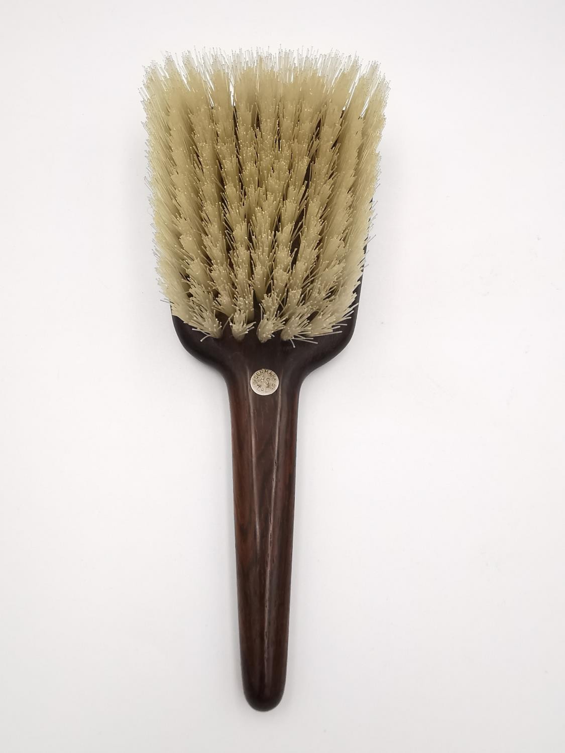 A Danish mid-century silver and rosewood brush ands mirror dressing set by designer Axel Salomonsen. - Image 8 of 11