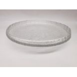 Tapio Wirkkala, Iittala - A post war Ultima Thule clear glass bowl of shallow circular form relief