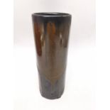 Jan Bontjes van Beek, Dutch, (1899 - 1969), a cylindrical black glaze and brown drip glaze art