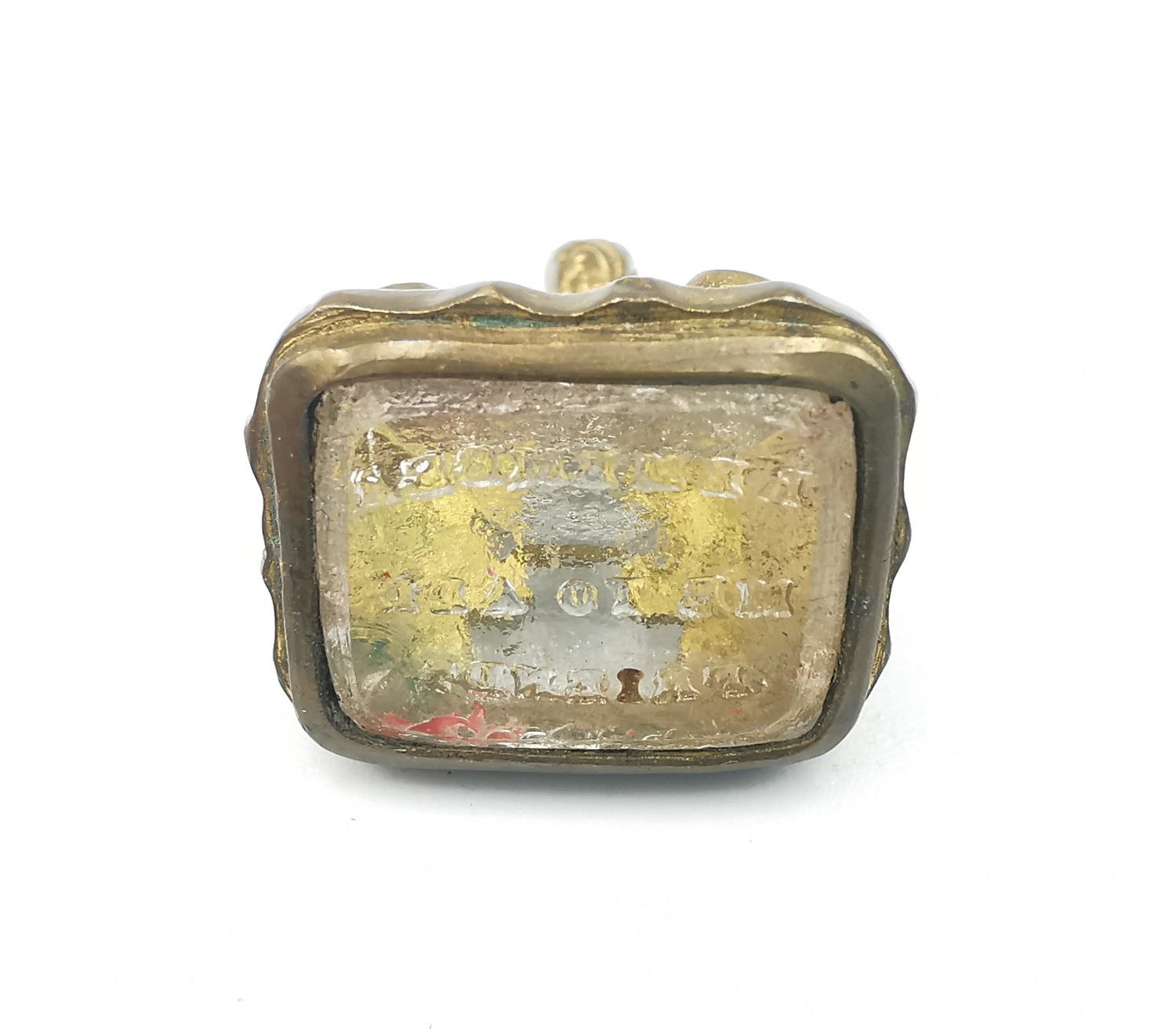 A collection of early 20th century rolled gold fobs, pocket watch keys and a miniature sliding - Image 2 of 8