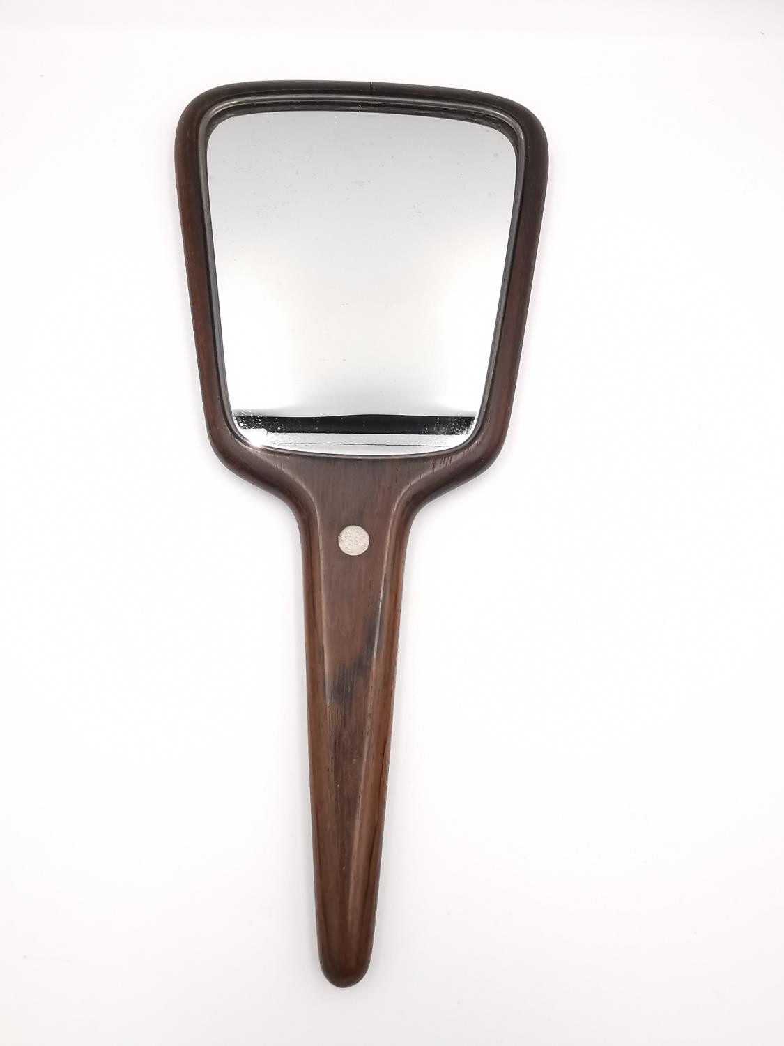 A Danish mid-century silver and rosewood brush ands mirror dressing set by designer Axel Salomonsen. - Image 4 of 11