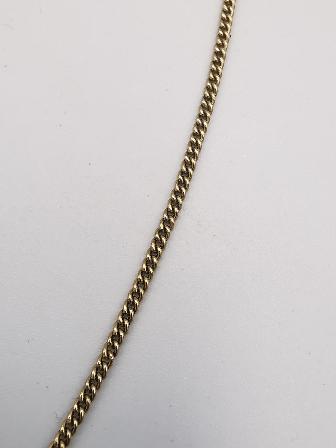 A boxed Tiffany and Co 14 carat 22 inch curb link gold chain with C-sprung clasp. Stamped T&Co, 14K. - Image 3 of 5