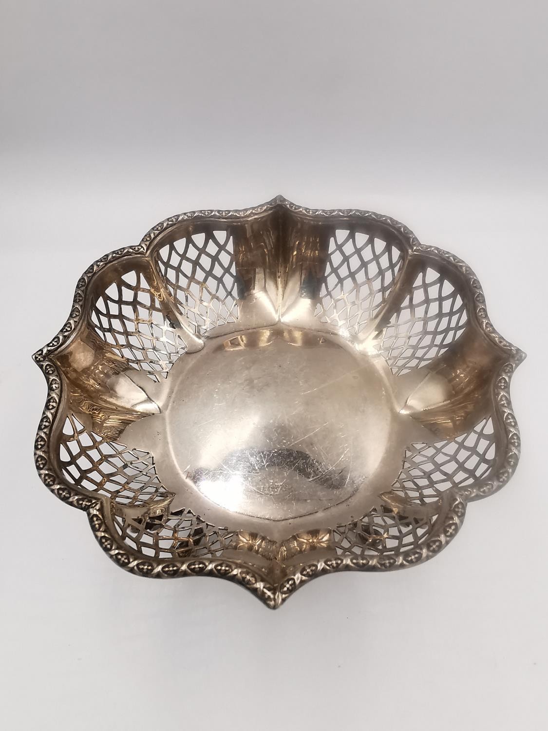 A collection of silver salts and bon bon dishes, including a pair of repousse rose design salts by - Image 3 of 17