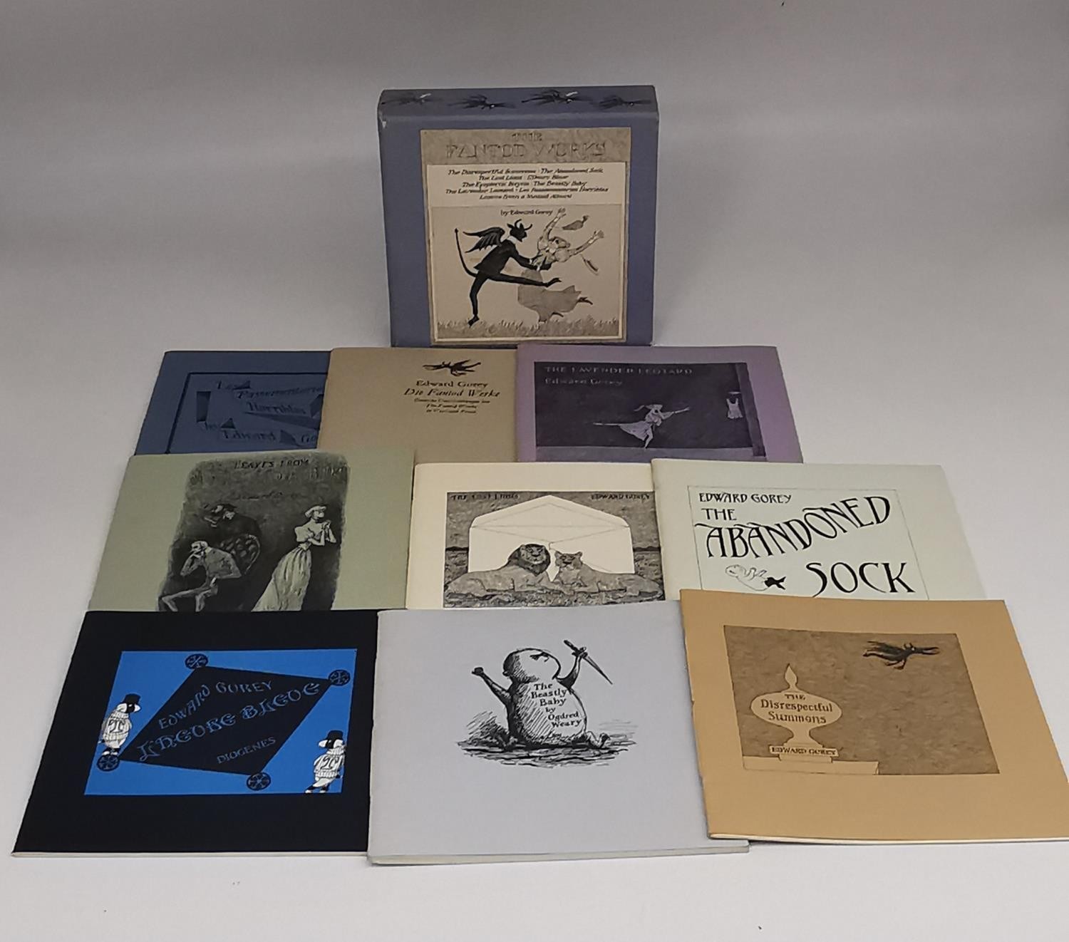 Edward Gorey, two box sets, An Ominous Gathering (7 volumes) and The Fantod Works (9 volumes) - Image 10 of 12