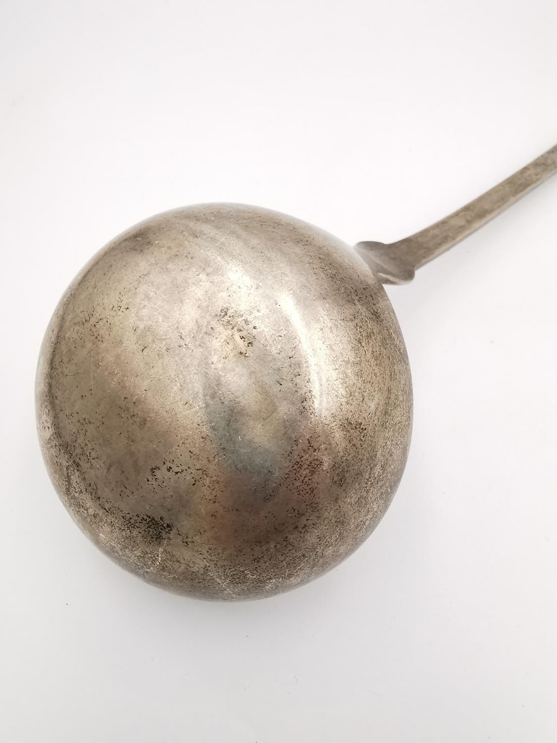 A large 19th century Austrian silver ladle and three matching serving spoons. Hallmarked with - Image 3 of 7