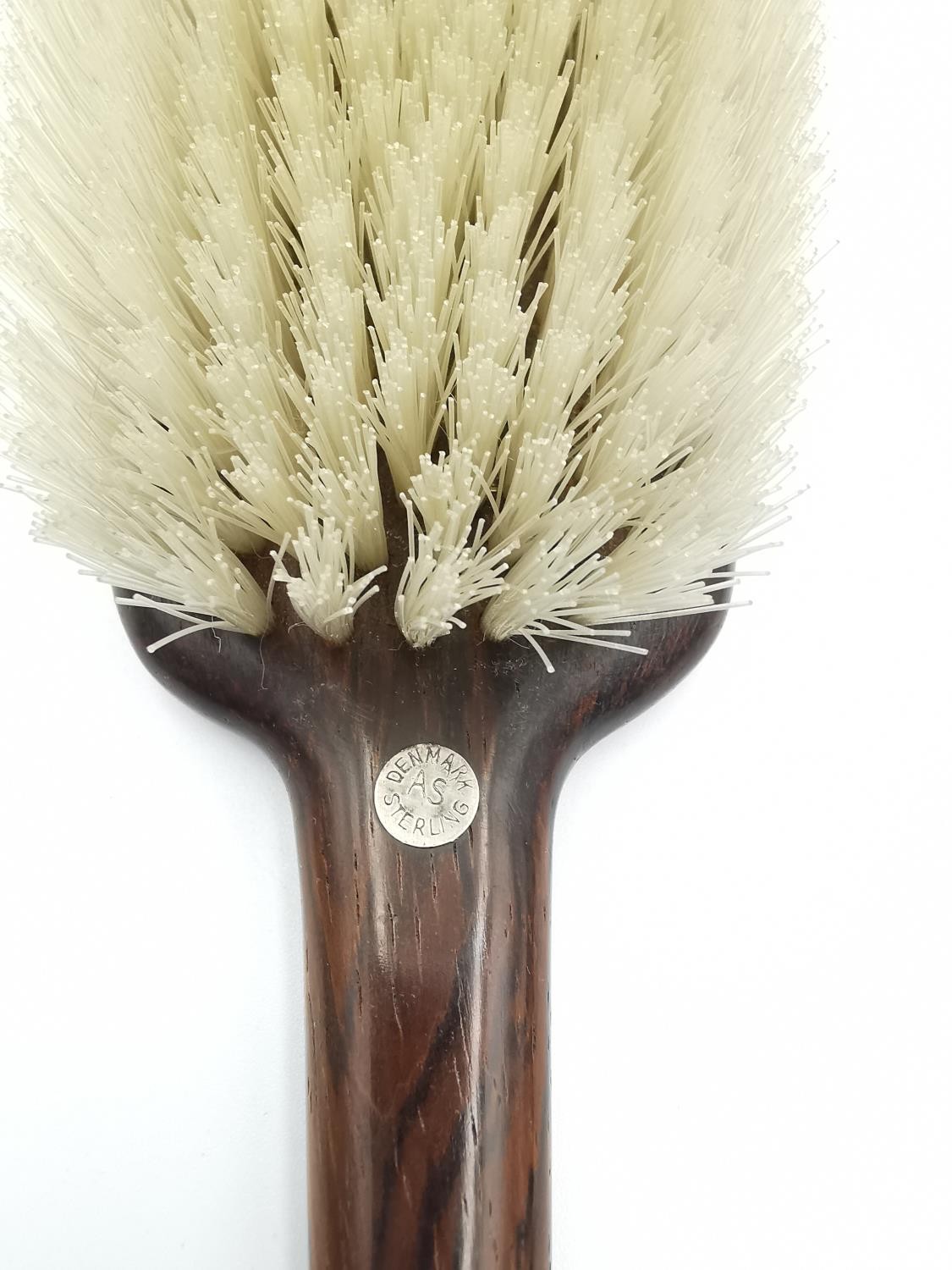 A Danish mid-century silver and rosewood brush ands mirror dressing set by designer Axel Salomonsen. - Image 9 of 11