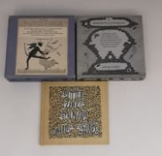 Edward Gorey, two box sets, An Ominous Gathering (7 volumes) and The Fantod Works (9 volumes)