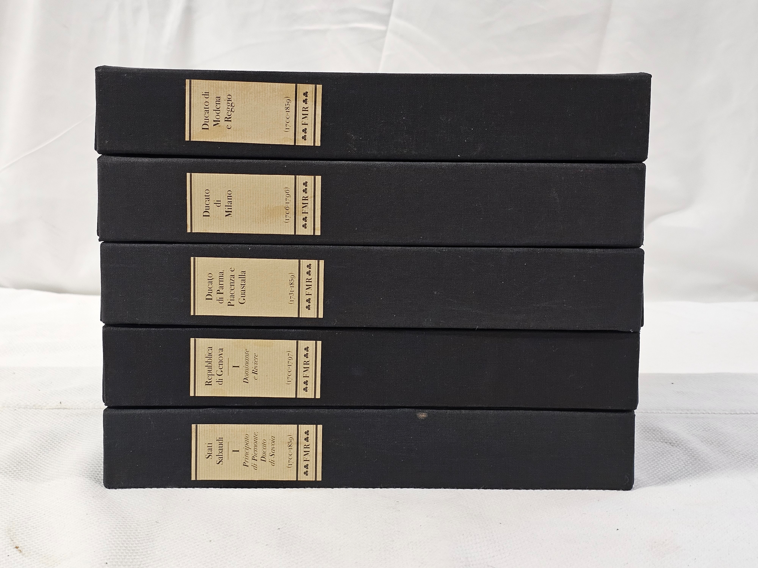 Franco Maria Ricci. A collection of five boxed and sealed books including Antichi Stati Ducato di