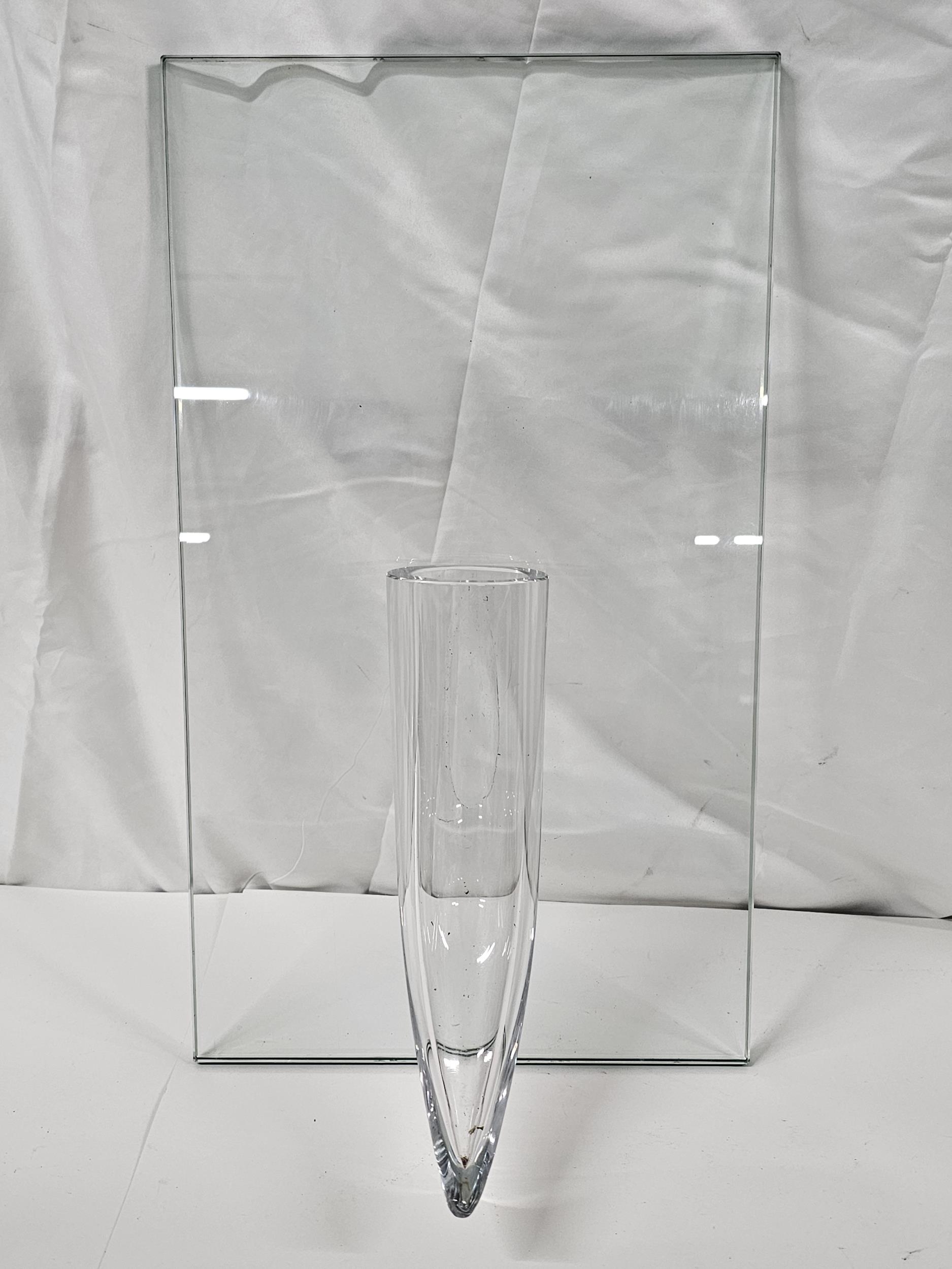 Philippe Starck, 'L'étrangeté contre le mur' crystal vase. Designed in 1988, for Daum. Signed