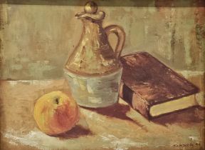 Josef Osser (1908-1988), oil on board, still life study, signed. H.33 W.44cm.