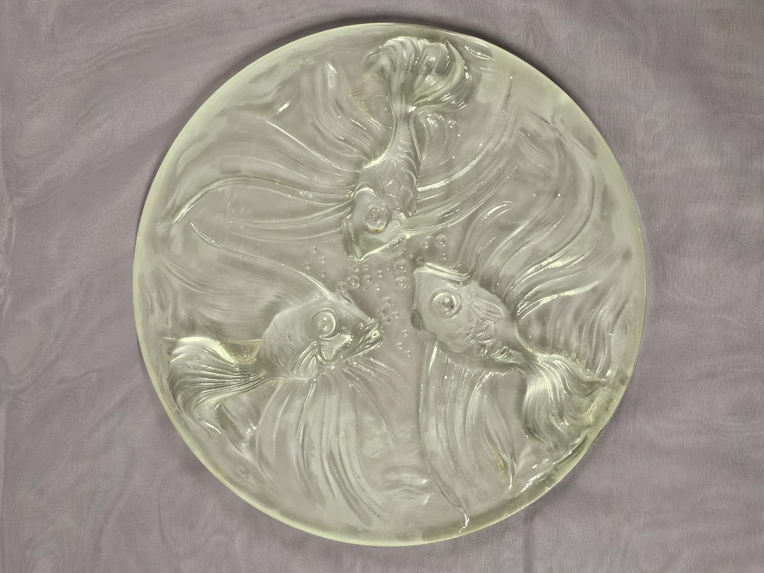 The Art Deco frosted glass plates and a bowl. A Lenox squirrel and hazelnut design plate, a shell - Image 2 of 5