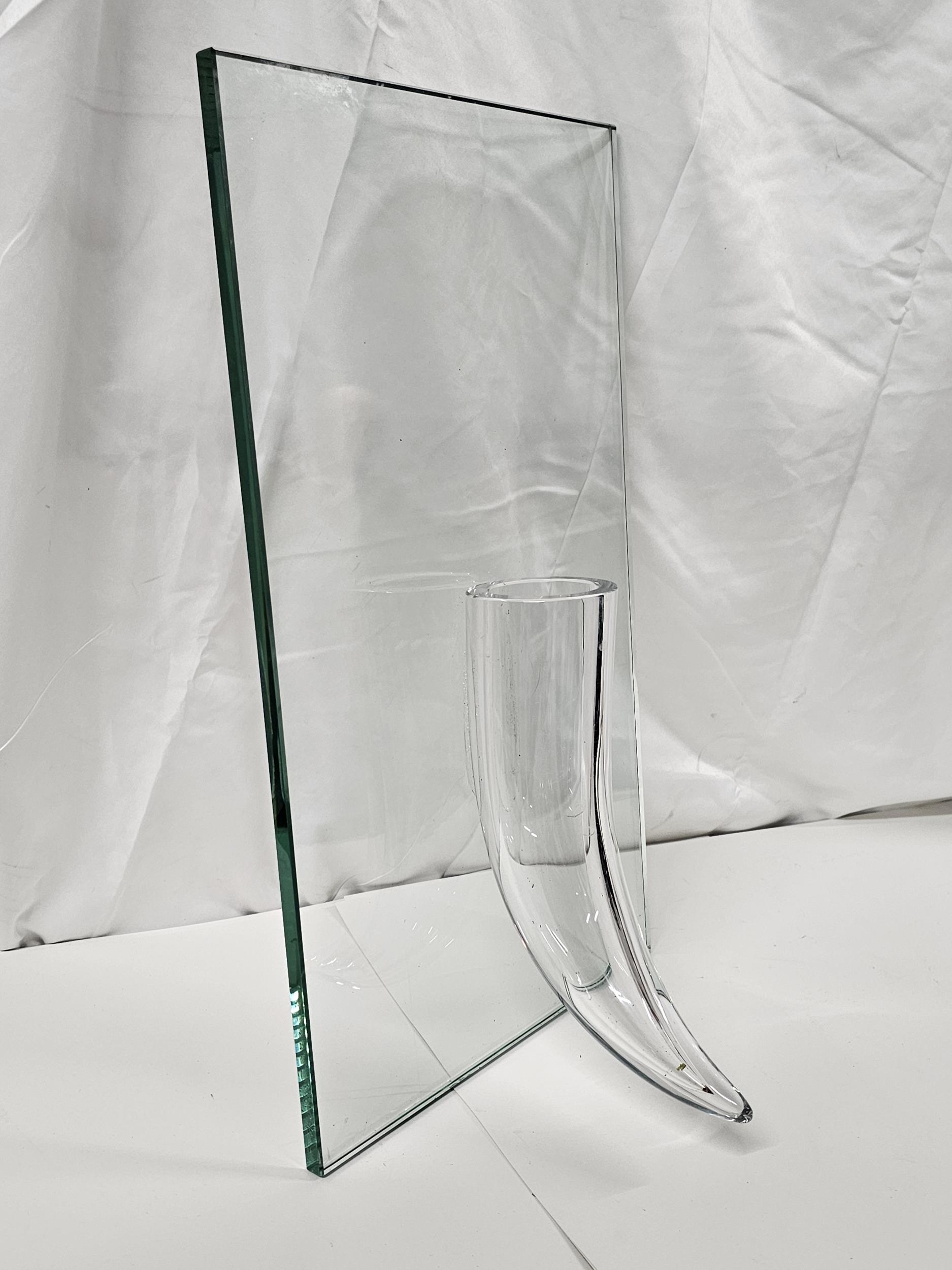Philippe Starck, 'L'étrangeté contre le mur' crystal vase. Designed in 1988, for Daum. Signed - Image 2 of 4
