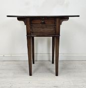 Pembroke work table, 19th century mahogany. H.74 W.80 D.41cm. (Extended)