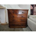 Chest of drawers, Victorian mahogany. H.120 W.120 D.45cm.