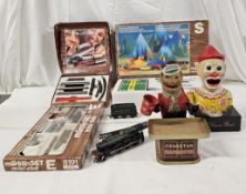 A collection of early 20th century toys, including a Marklin set E8191 mini club boxed train set,