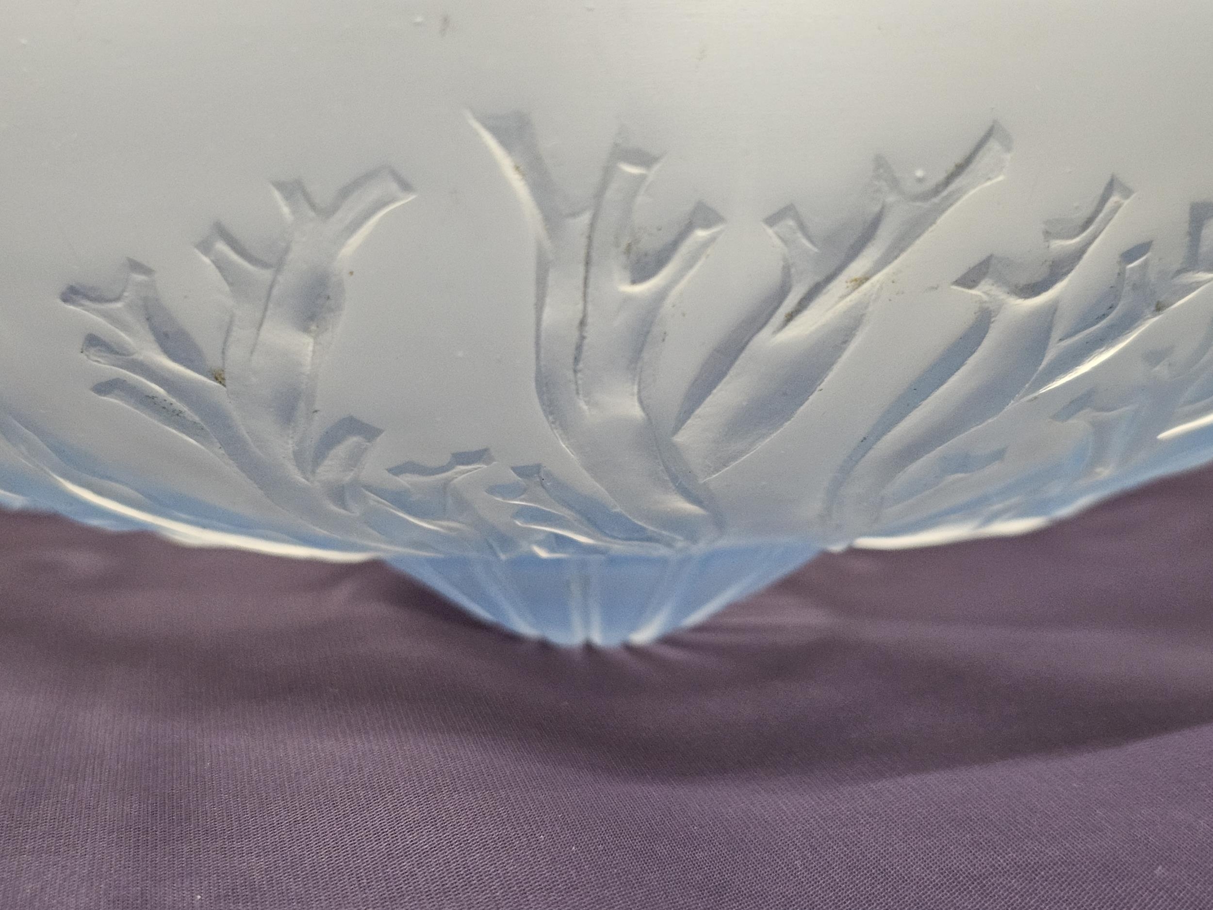 The Art Deco frosted glass plates and a bowl. A Lenox squirrel and hazelnut design plate, a shell - Image 5 of 5