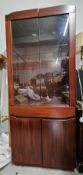 Display cabinet, vintage Skovby. H.197 W.82 D.43