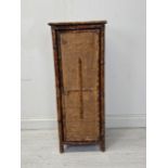 Narrow cabinet, late 19th century bamboo. H.96 W.36 D.36cm.