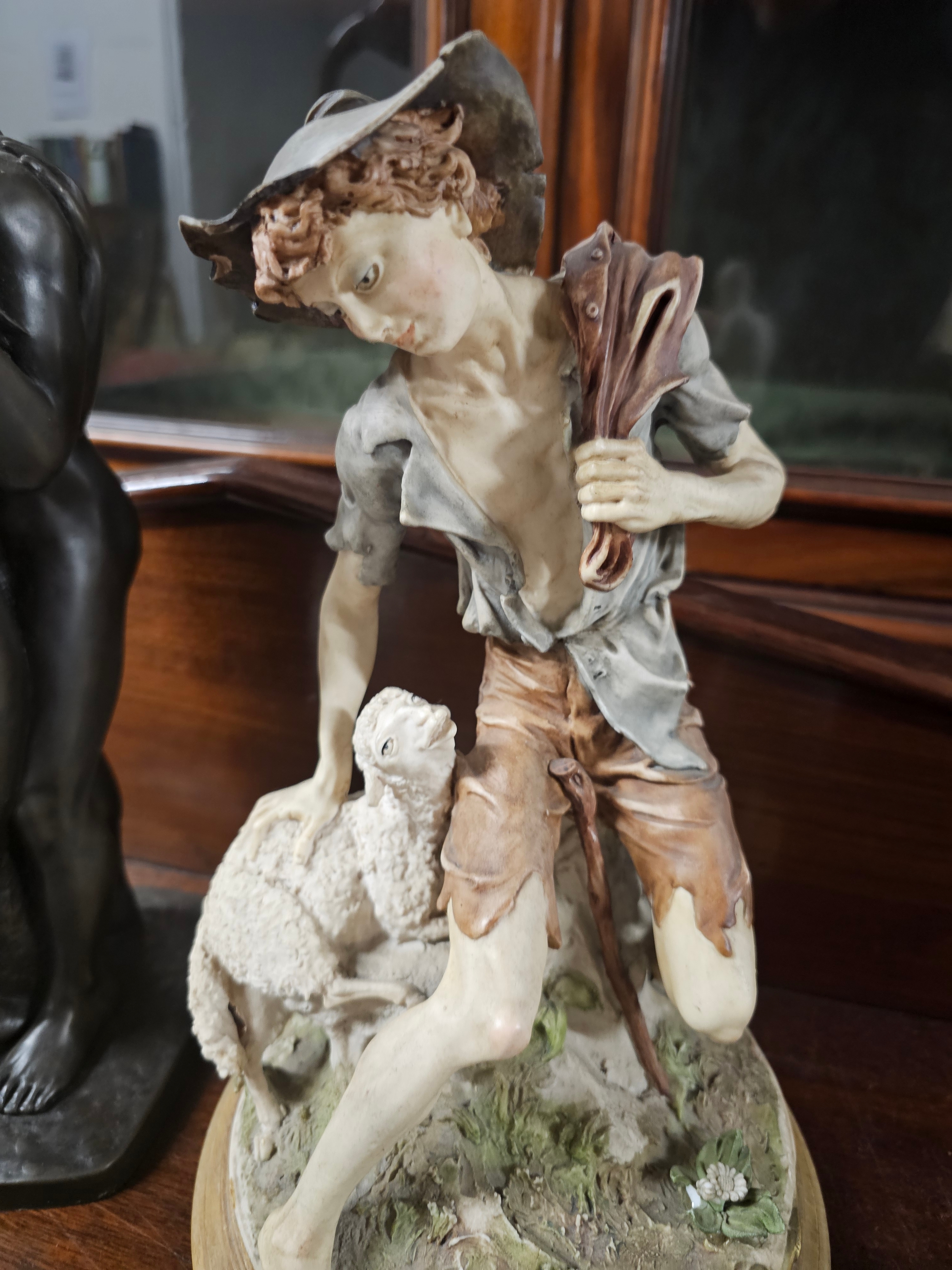 A collection of modern figures including Capodimonte and Parianware. Tallest is 34cm. - Image 2 of 3