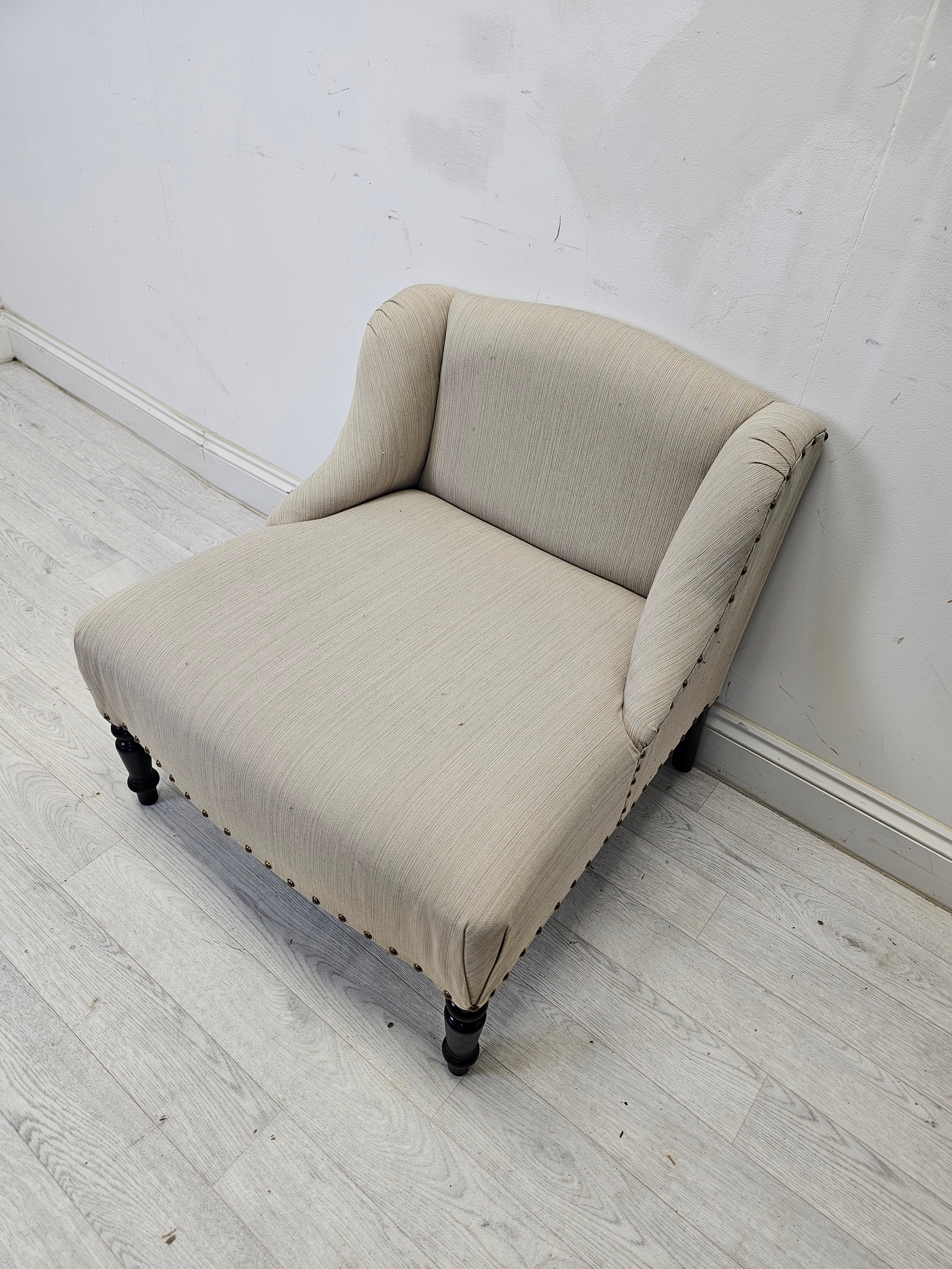 A small contemporary upholstered nursing chair in 19th century style. H.65 W.62 D.65cm. - Image 2 of 4