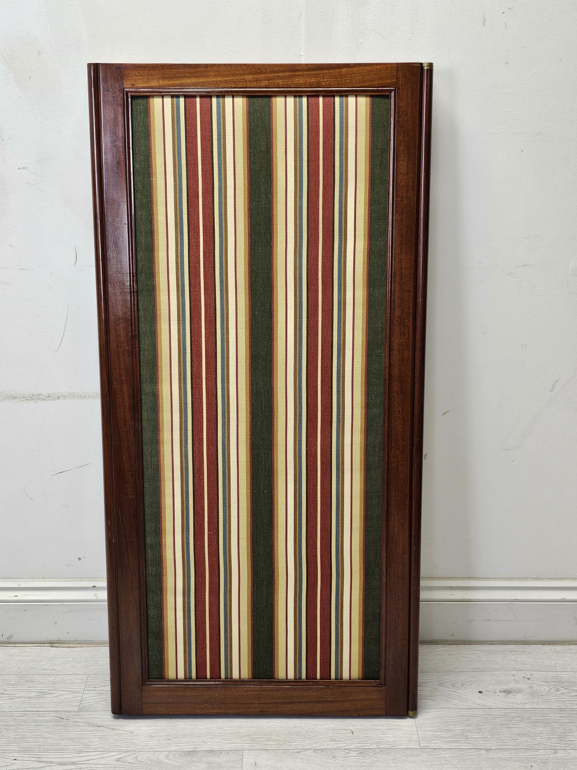 A 19th century mahogany framed three panel screen of small size. H.104 W.153cm. - Image 4 of 4
