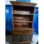 Dresser, Eastern hardwood in two sections. H.190 W.110 D.38cm.