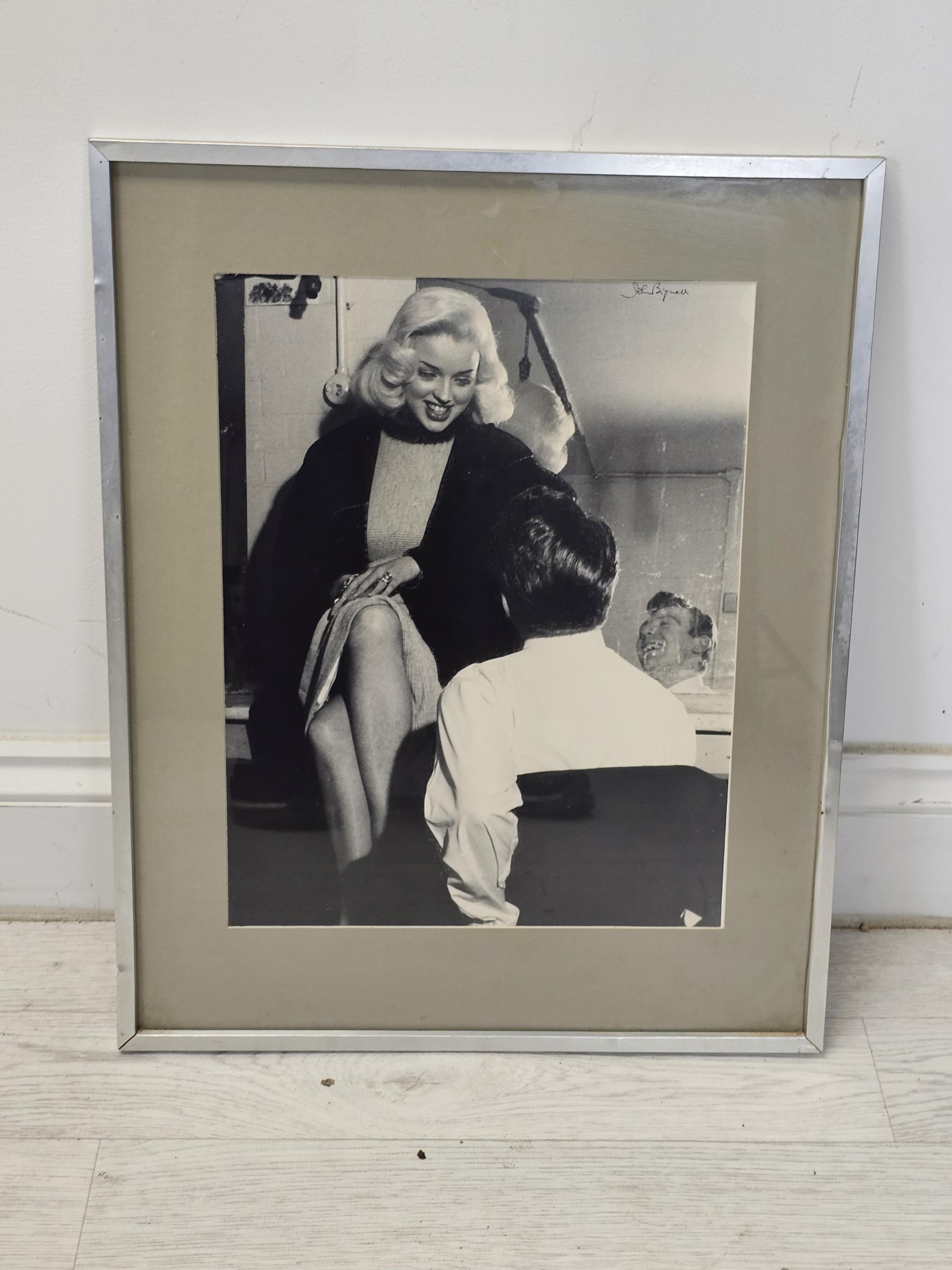 John Bignell, British, (1907-), silver gelatin print of actress Diana Dors, signed. Framed and - Image 2 of 3