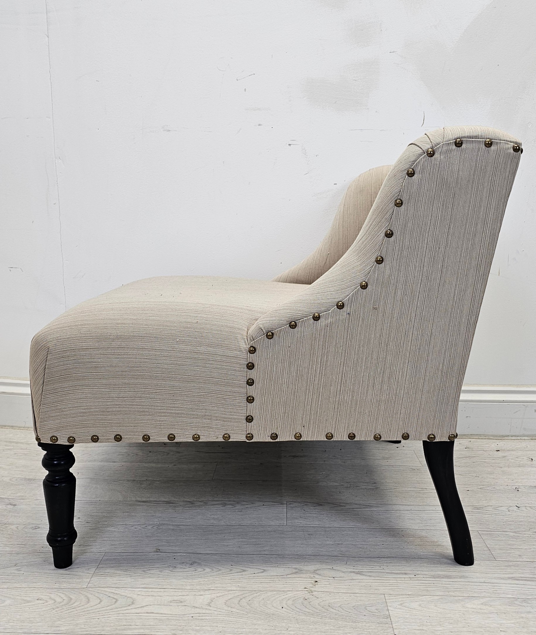 A small contemporary upholstered nursing chair in 19th century style. H.65 W.62 D.65cm. - Image 3 of 4