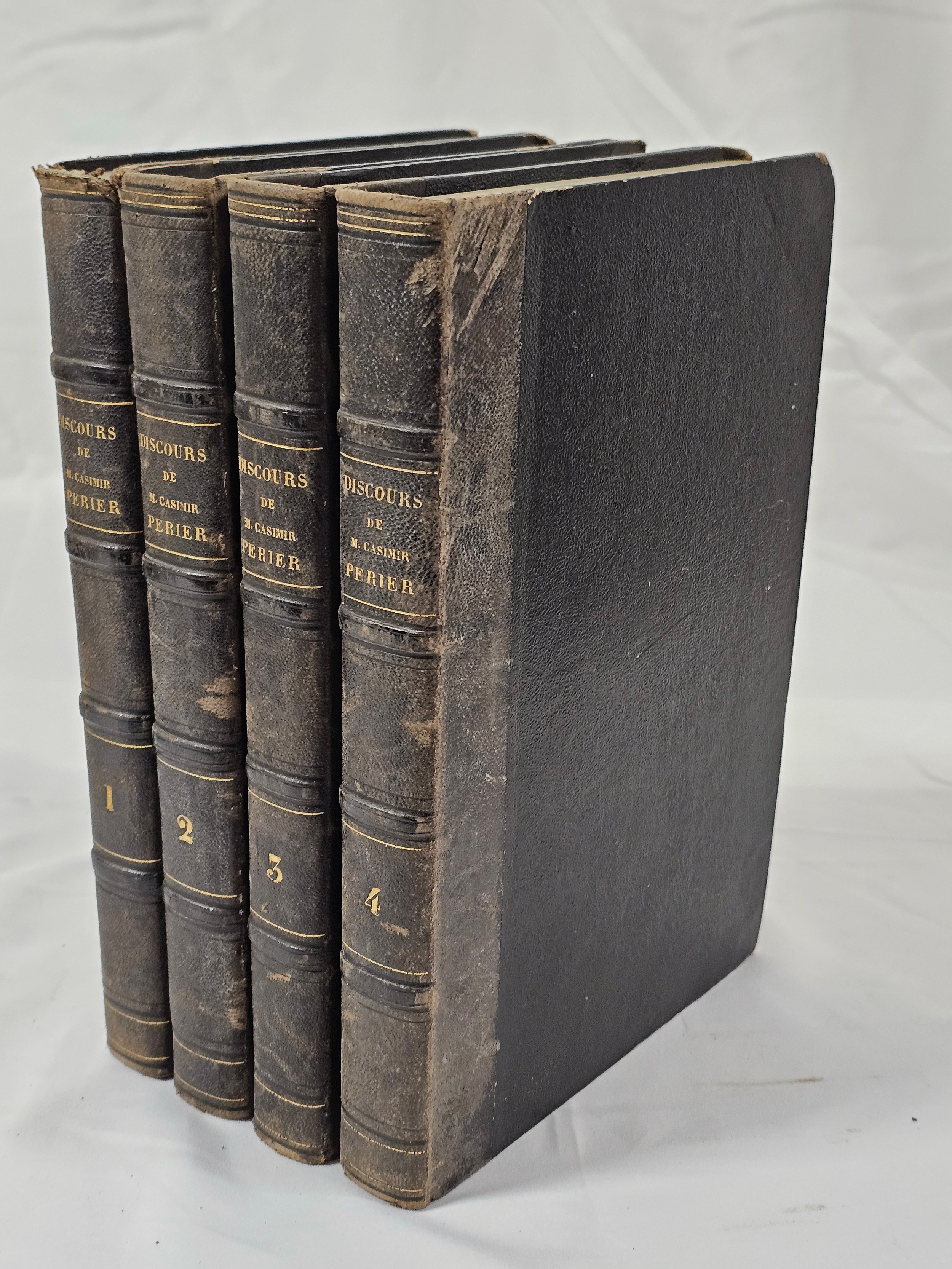Opinions et discours de M. Casimir Périer. Published Paris by Paulin, 1838. Complete set of four - Image 2 of 8