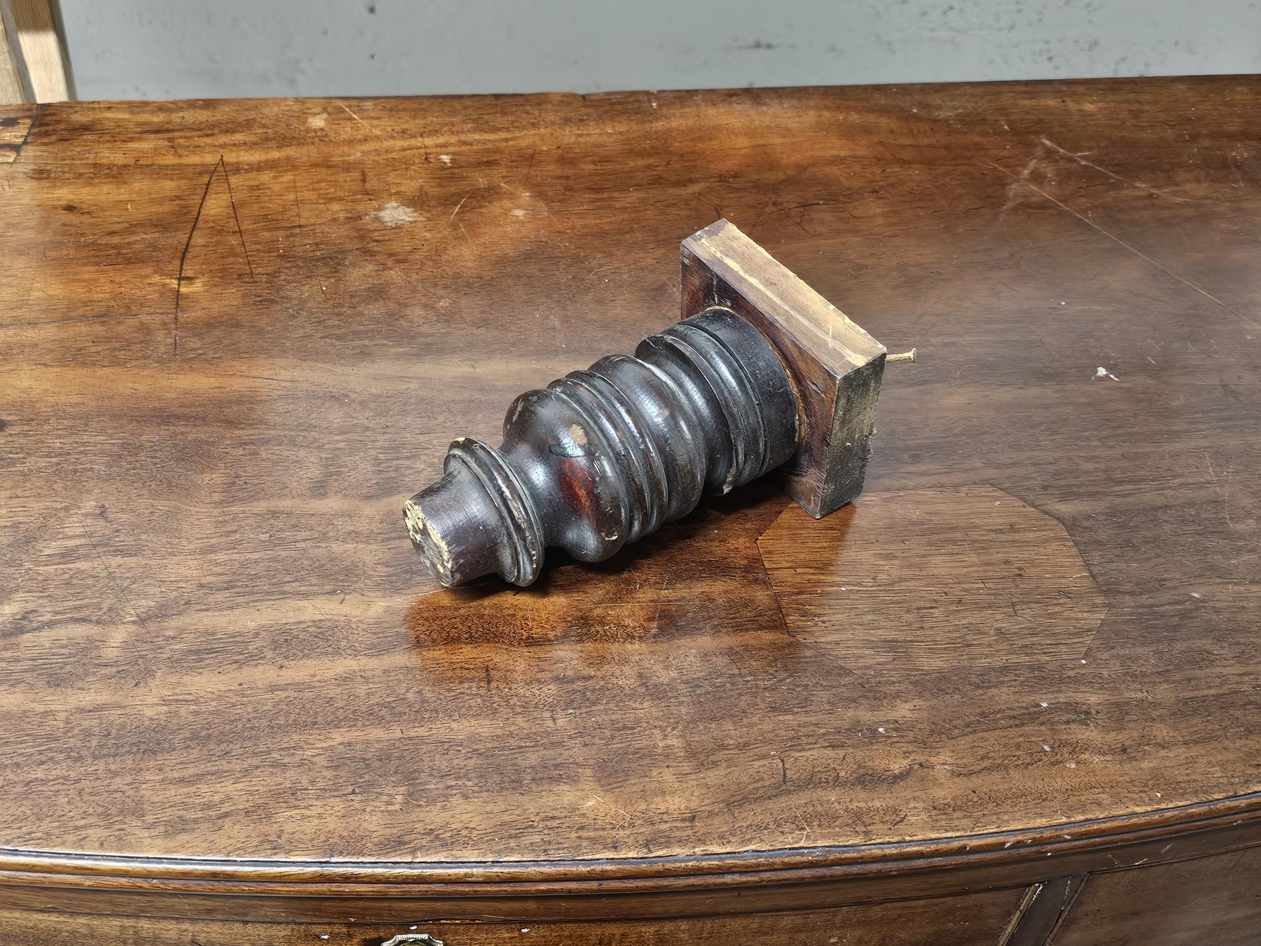 Chest of drawers, Georgian mahogany bowfronted. H.104 W.104 D.54cm. (One leg in need of repair as - Image 6 of 7