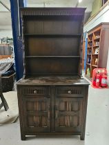 Dresser, mid century Jacobean style oak. H.172 W.91 D.43