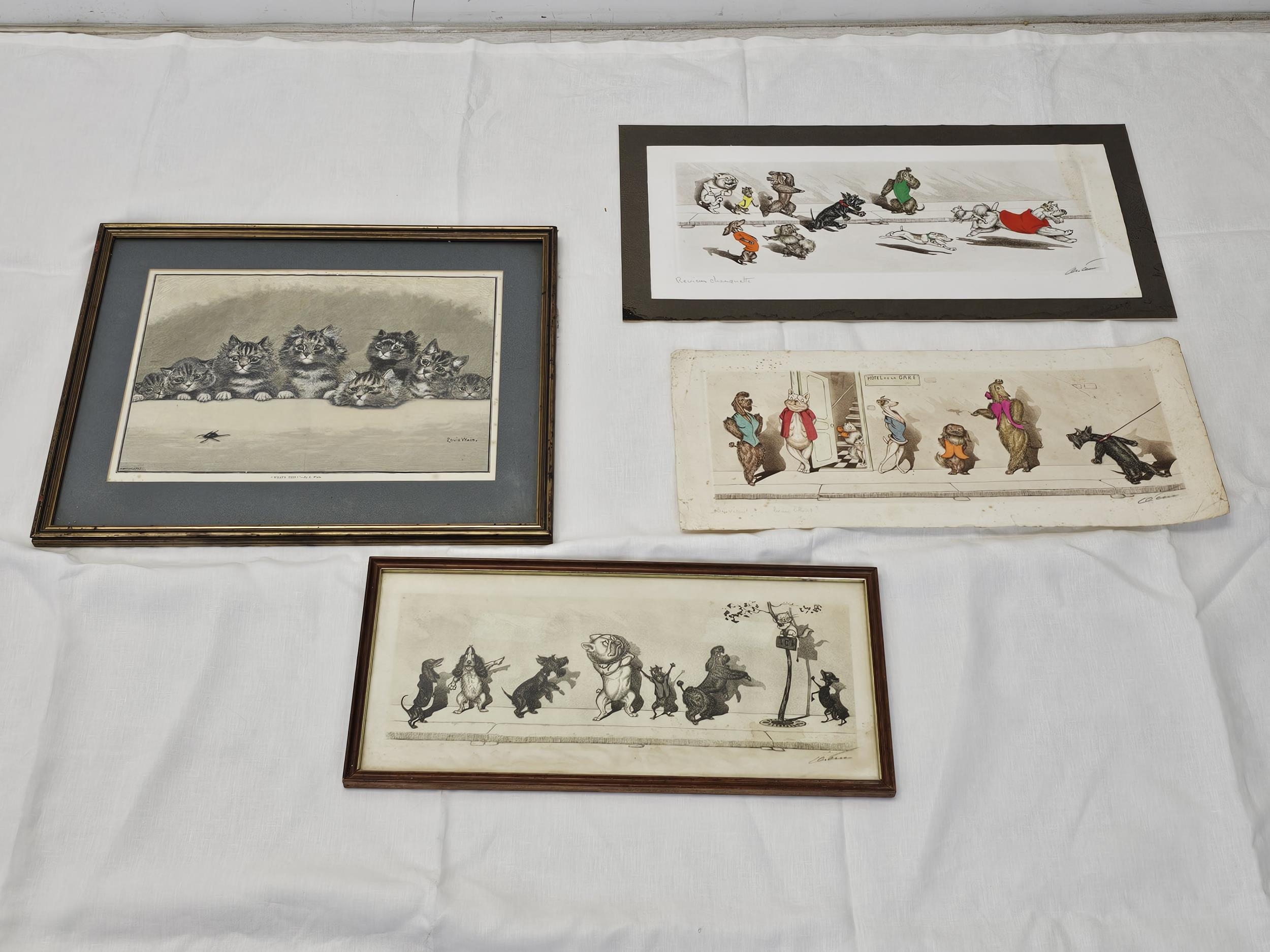 A collection of signed early 20th century prints, three by Boris O'Klein, French, (1893 - 1985),