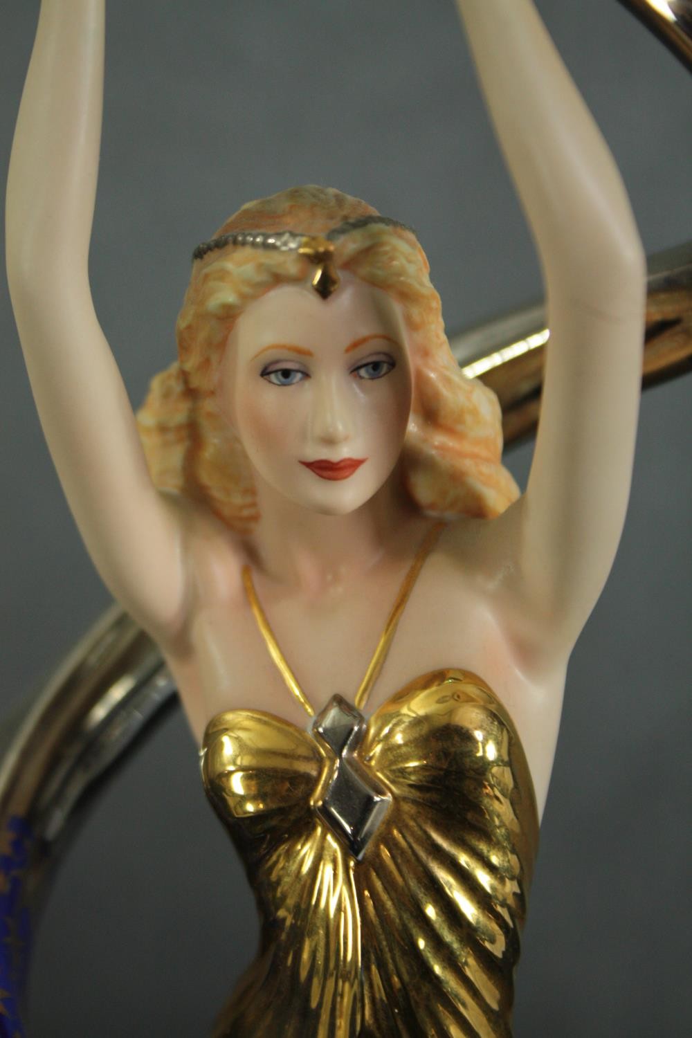 Franklin Mint. Porcelain figurine. Galaxy in Gold. H.36cm. - Image 6 of 6