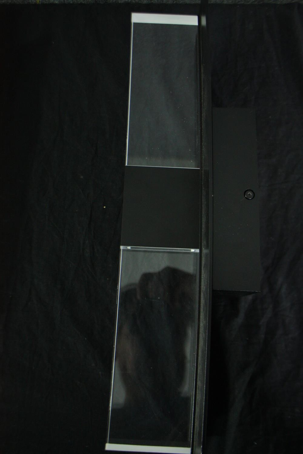 Two glass wall mounted lights. L.47cm. (largest) - Image 5 of 7