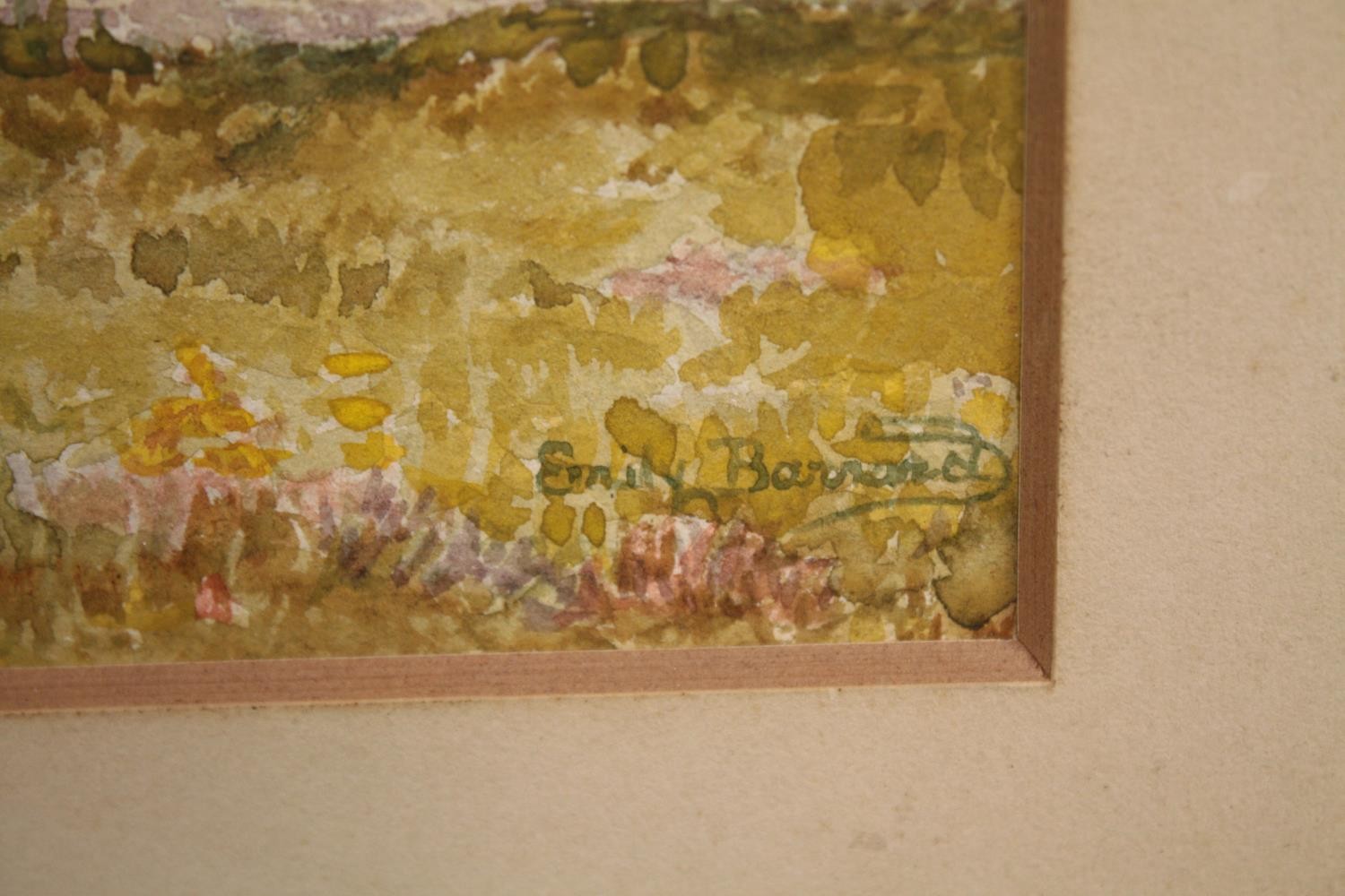 Watercolour painting. Signed Emily Barnard? Framed and glazed. H.33 W.39cm. - Image 3 of 4