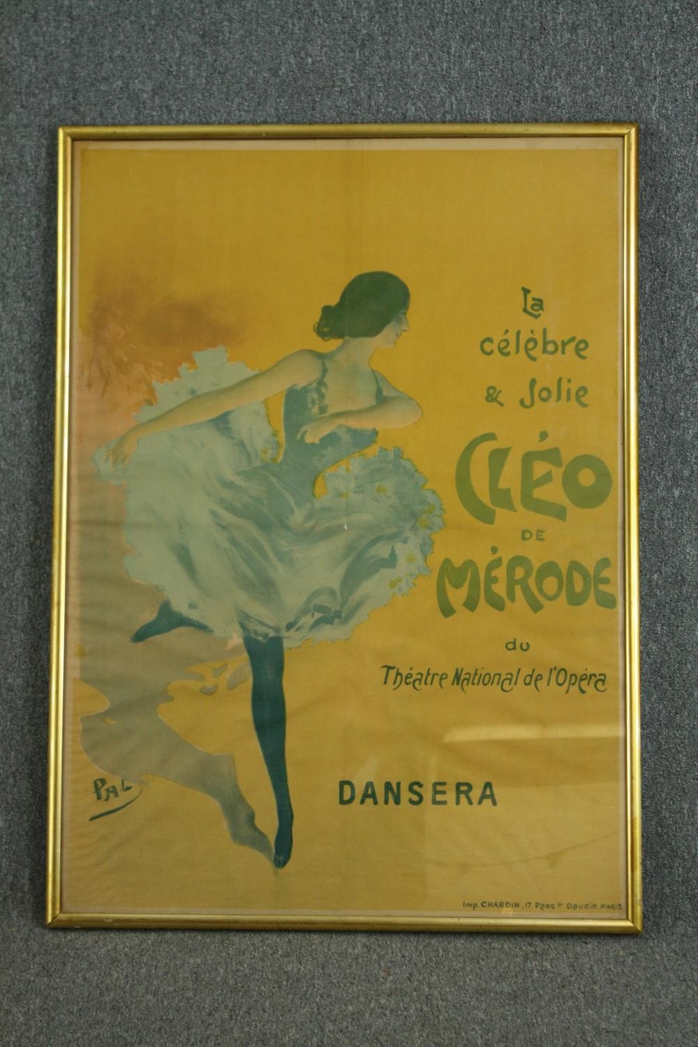 Jean Paul de Paleologue (Romania. 1855-1942). Signed 'Pal' in the plate. Cleo De Merode. Paris. - Image 2 of 4