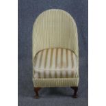 A Lloyd Loom bedroom chair (Makers label on back). H.77cm.