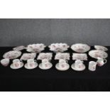 A six person floral tea set along with Dresden Hammersley floral design bone china pieces. Serving