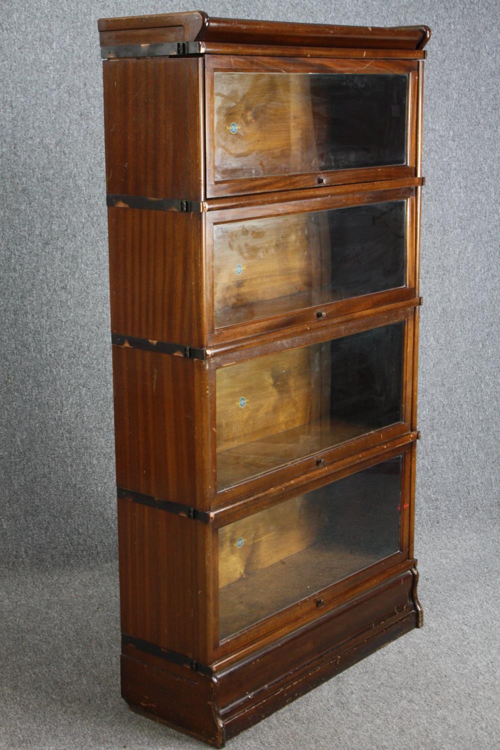 Bookcase, C.1900 mahogany Globe Wernicke in four sections. H.161 W.37 D.32cm. - Image 2 of 9