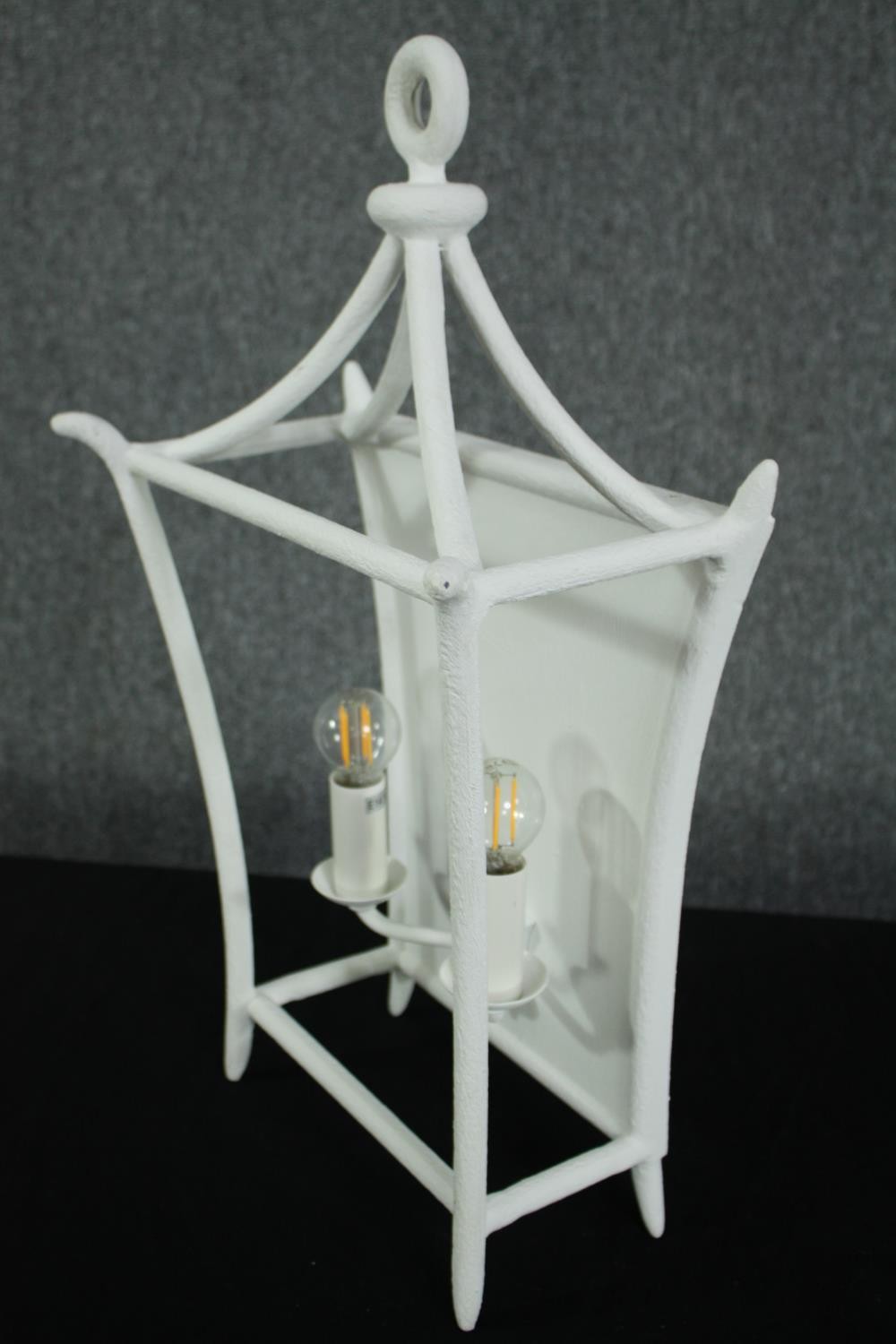 Newport Home Interiors Aria wall lantern in plaster white. H.57cm. - Image 3 of 4