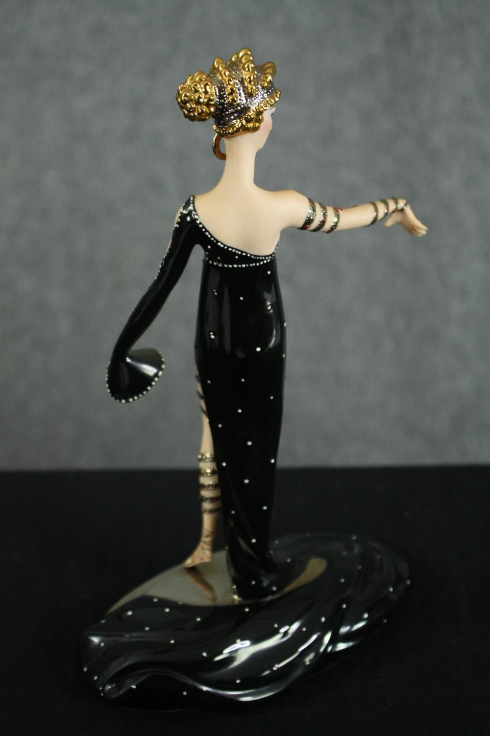 Franklin Mint. Porcelain figurine. Erte. Pearls and Rubies. H.26cm. - Image 4 of 5