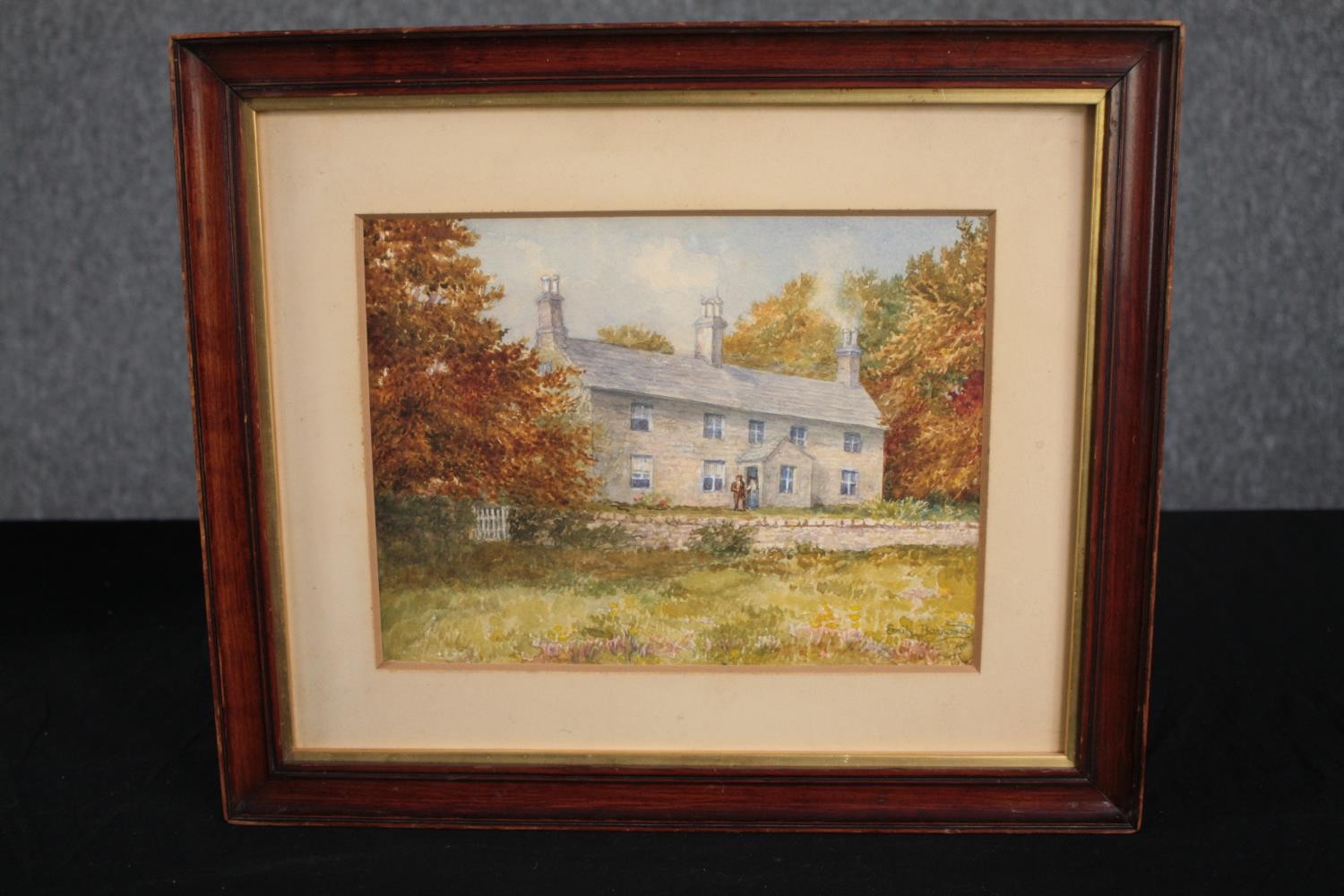 Watercolour painting. Signed Emily Barnard? Framed and glazed. H.33 W.39cm. - Image 2 of 4