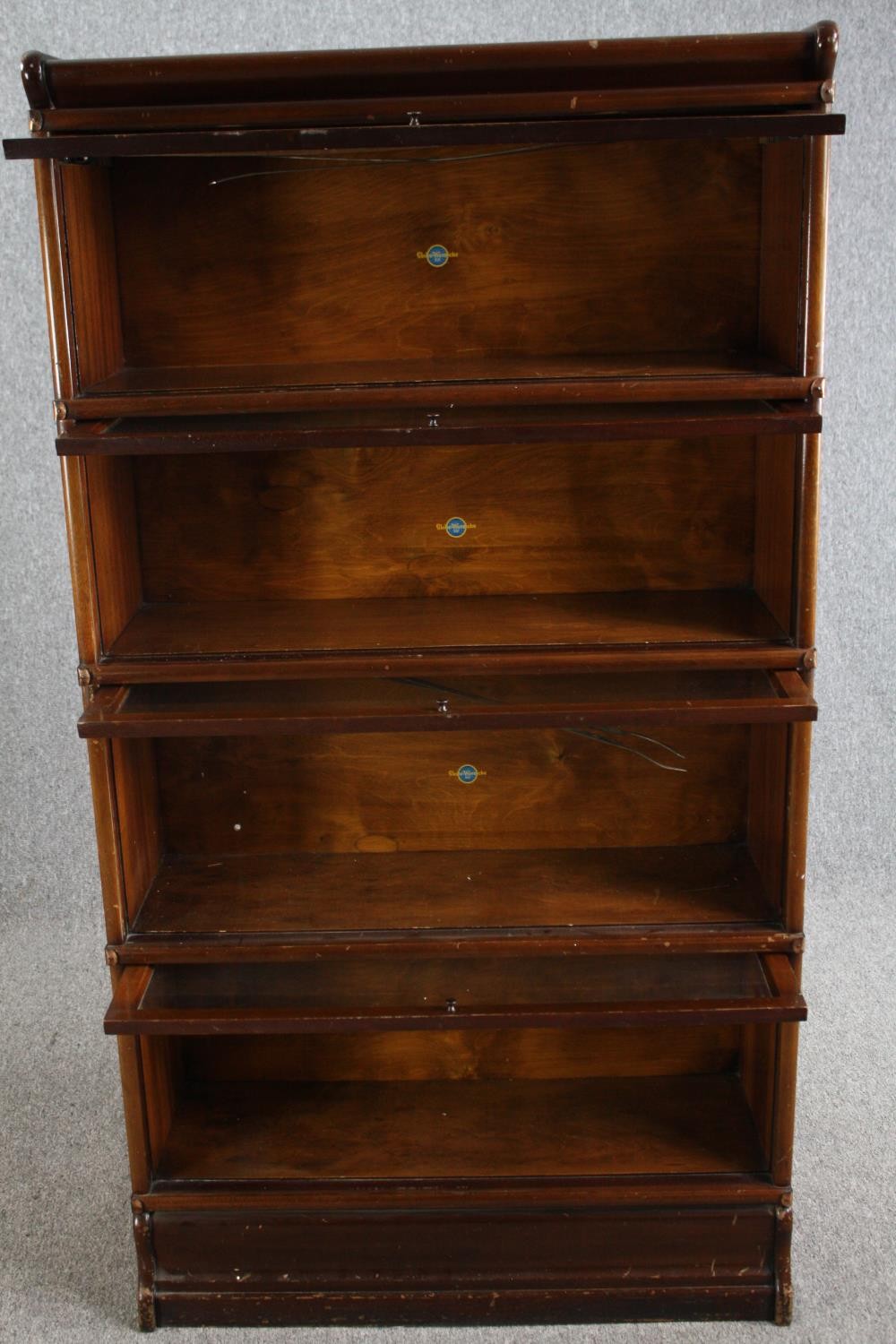 Bookcase, C.1900 mahogany Globe Wernicke in four sections. H.161 W.37 D.32cm. - Image 7 of 9